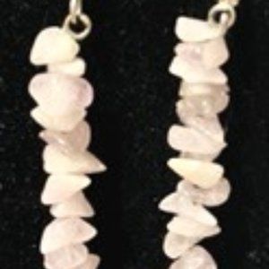 Natural stone earrings in pale pink